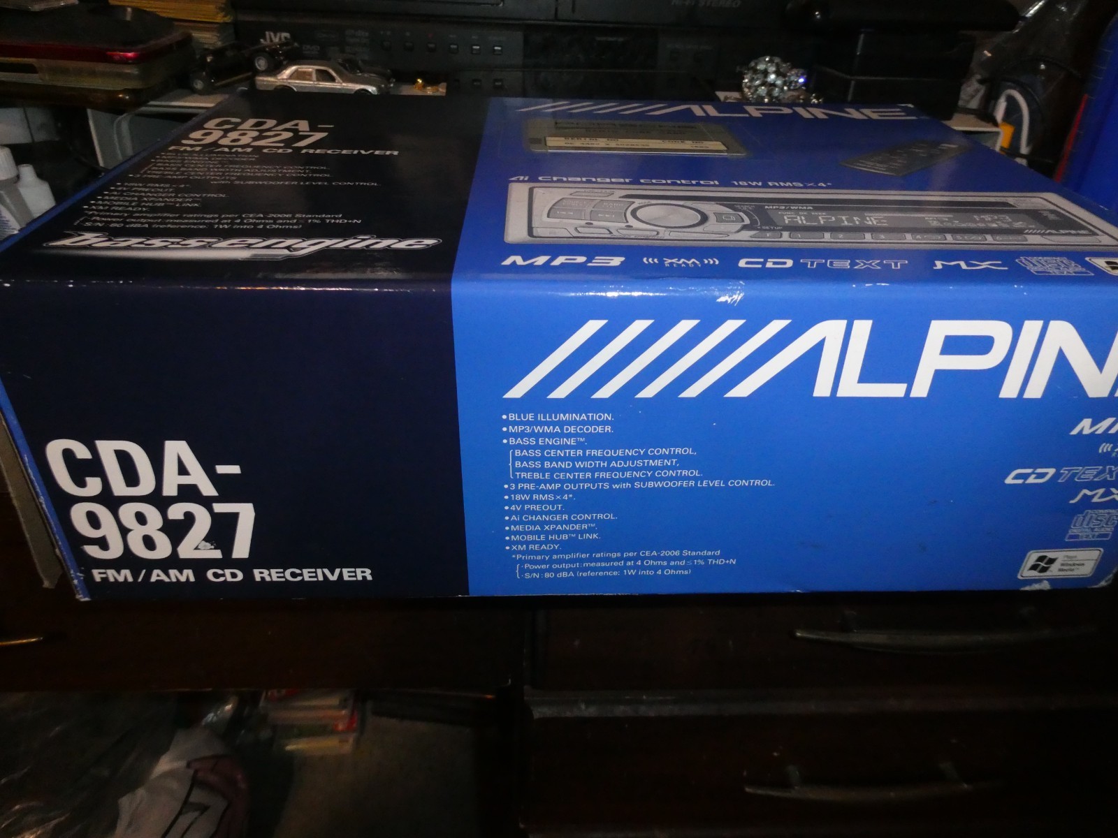 Alpine CDA-9827 CD Player In Dash Receiver ORIGINAL BOX ONLY