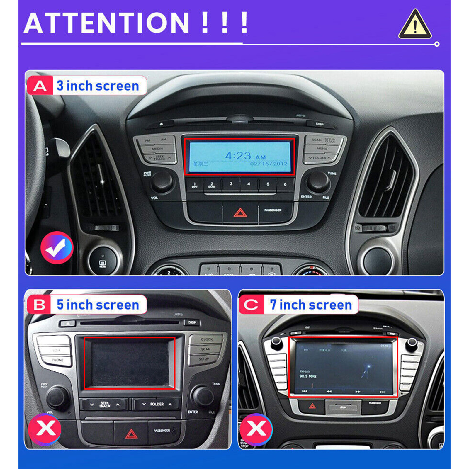 For Hyundai Tucson IX35 2010-2015 Apple Carplay Android 14 Car Stereo Radio GPS