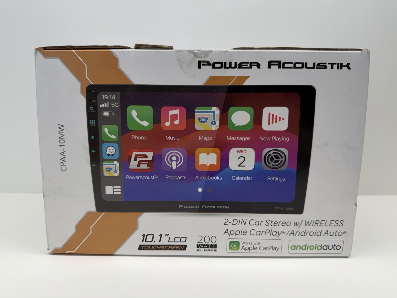 Power Acoustik 2-Din Car Stereo Wireless CarPlay | Android Auto (CPAA-10MW)