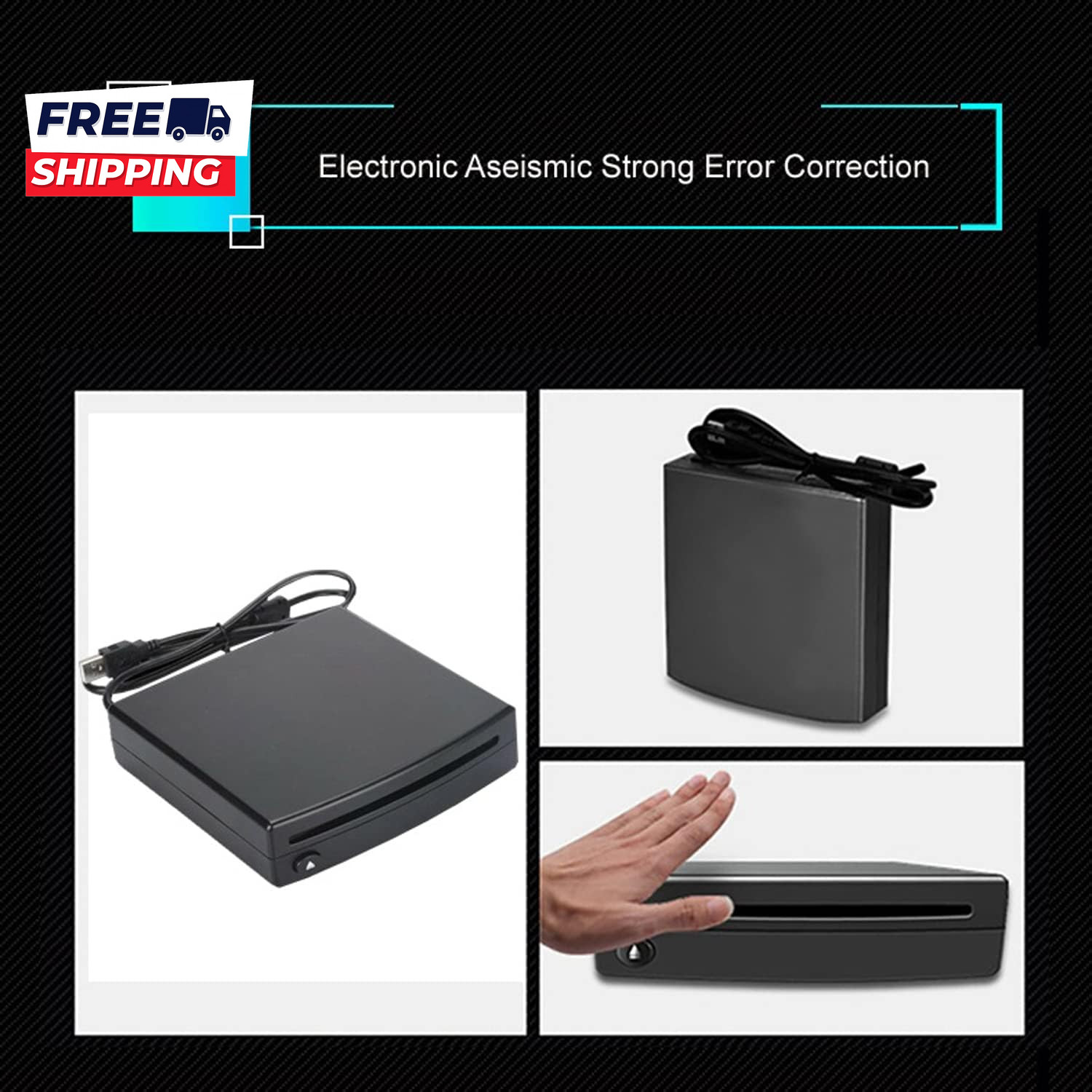 External USB Car Universal CD Player Vehicle CD Player for Car via USB Radio