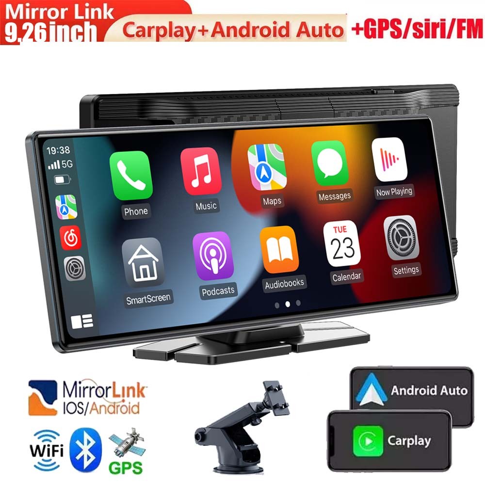 9.26″ Portable Car Stereo Wireless Apple CarPlay /Android Auto IPS Screen Radio