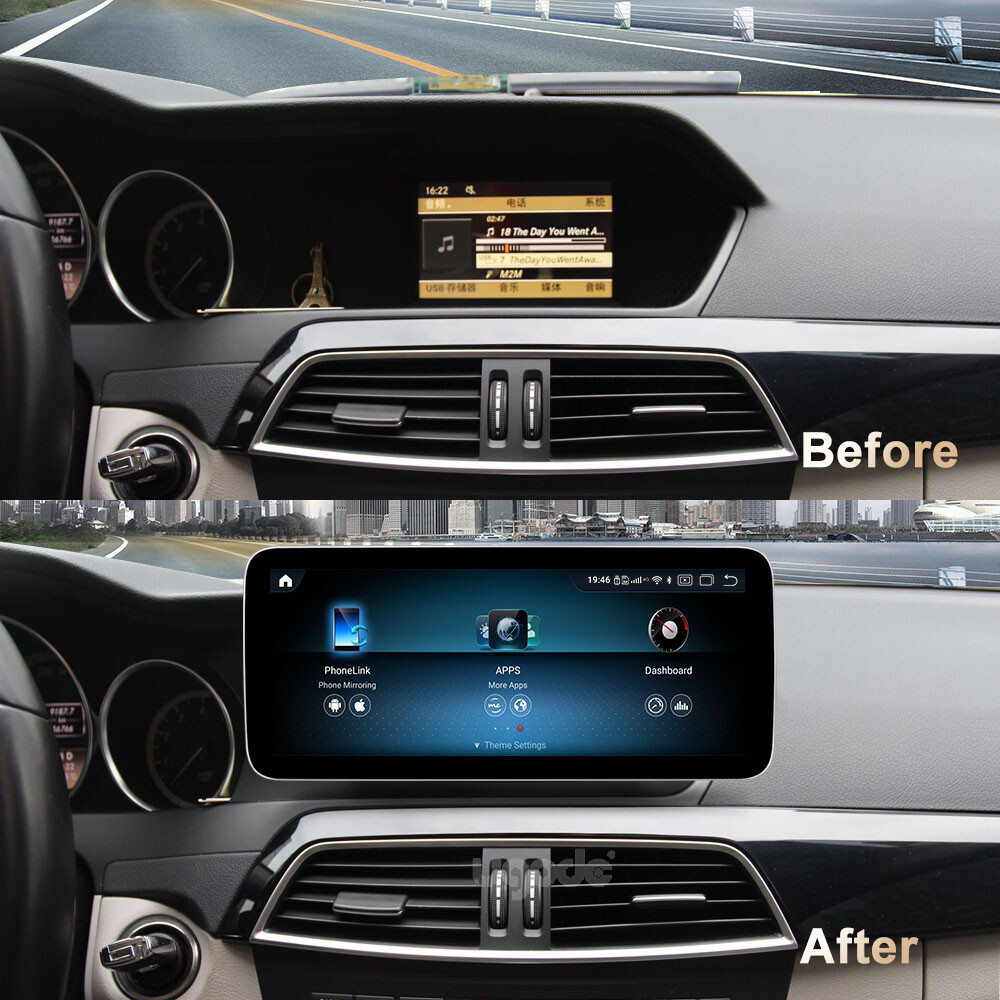 Ugode 12.3inch Android Screen CarPlay GPS Mercedes Benz C class W204 2011-2013