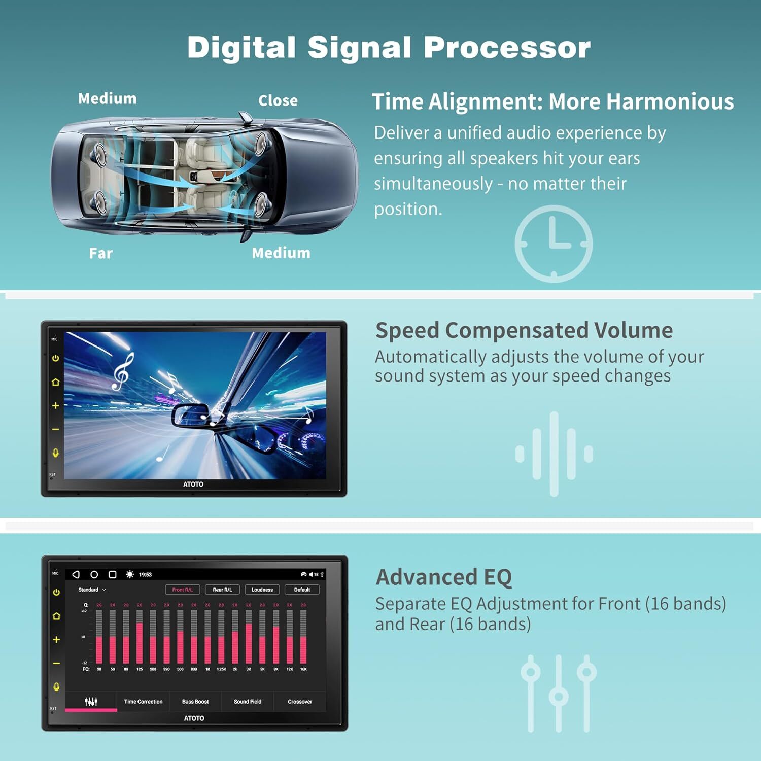 ATOTO S8 7″ 2DIN QLED Car Stereo 6G+128G Radio GPS Wirelss Android Auto &Carplay