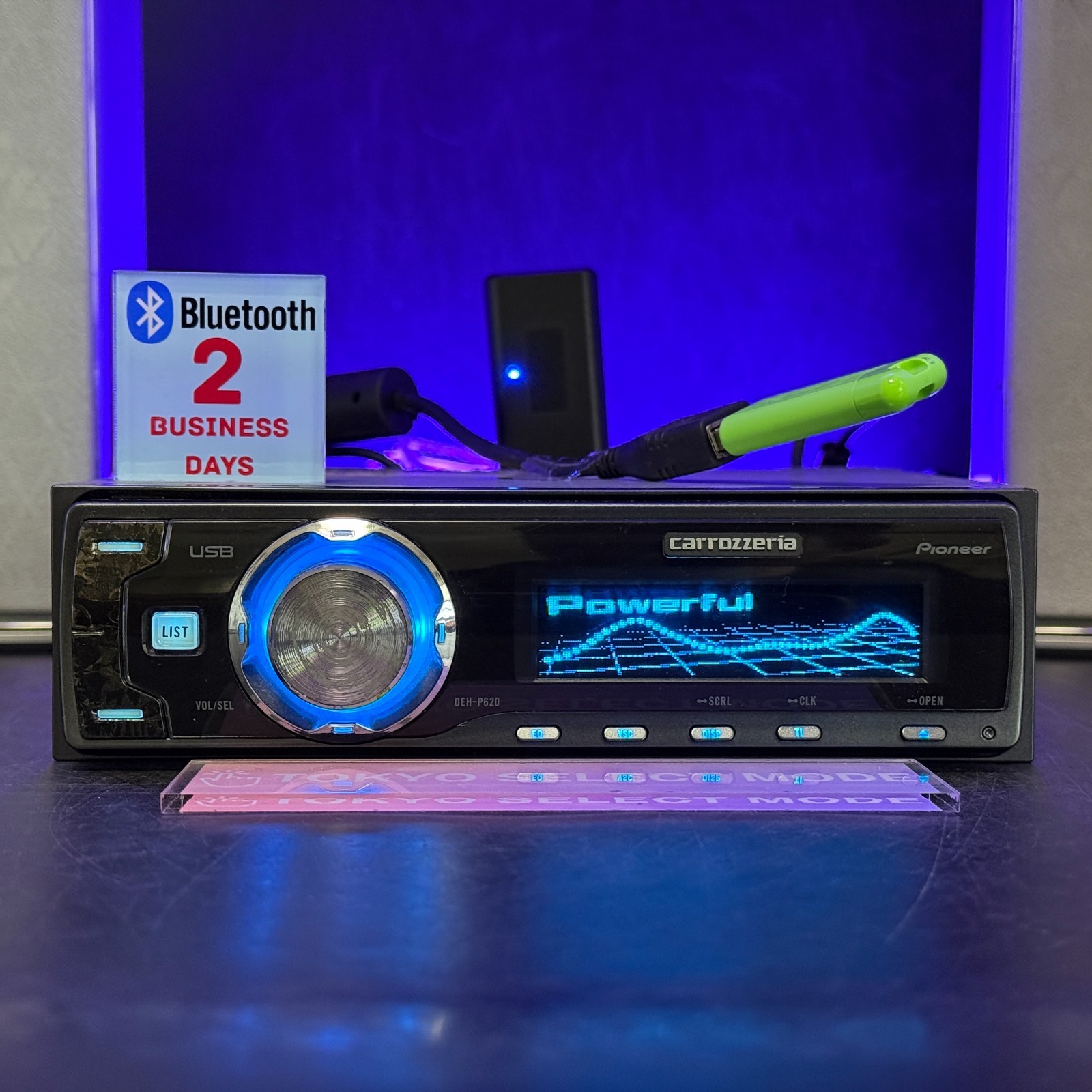 Pioneer Carrozzeria DEH-P620 1DIN Car Audio CD USB AUX Added Bluetooth In Stock