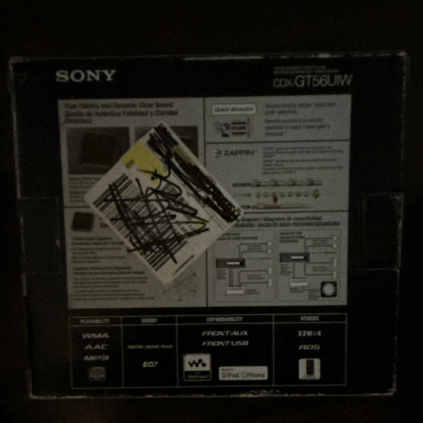 Sony Xplod CDX-GT56UIW 1 DIN CD Player Car Stereo w/ USB AUX Remote