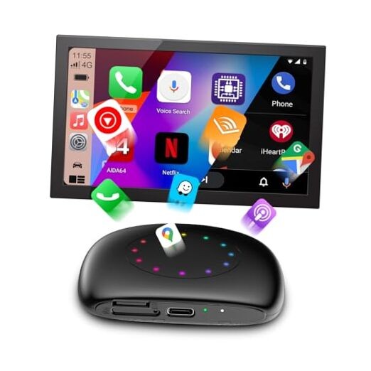Car Video Box Android 13.0 for Wireless CarPlay Adapter/Android Auto, 8G+128G
