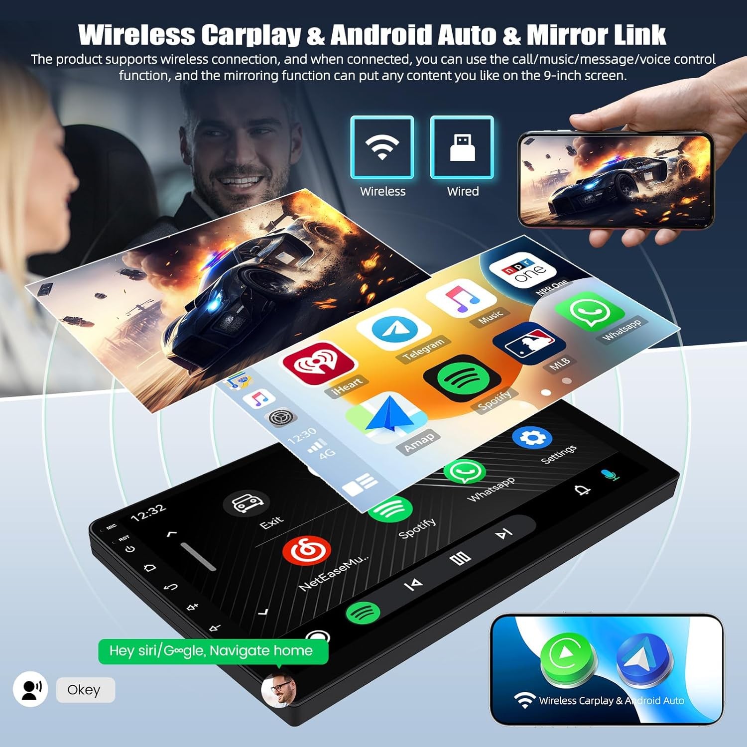 For 2014-2017 Nissan Rogue Carplay Android 13 Car Stereo 2 Din Radio GPS Navi