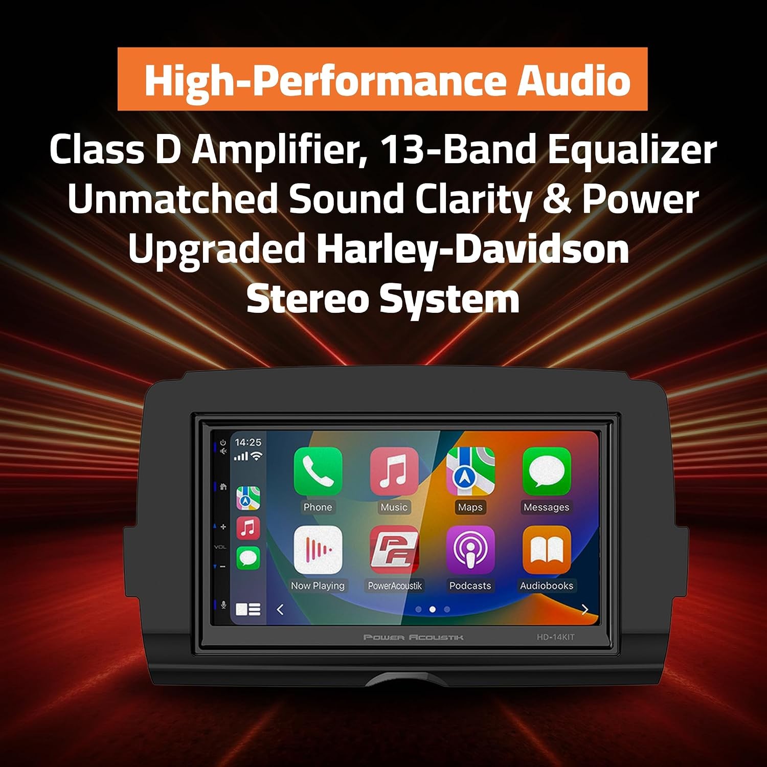 Power Acoustik HD-14KIT 7 Head Unit Harley 2014 Plus