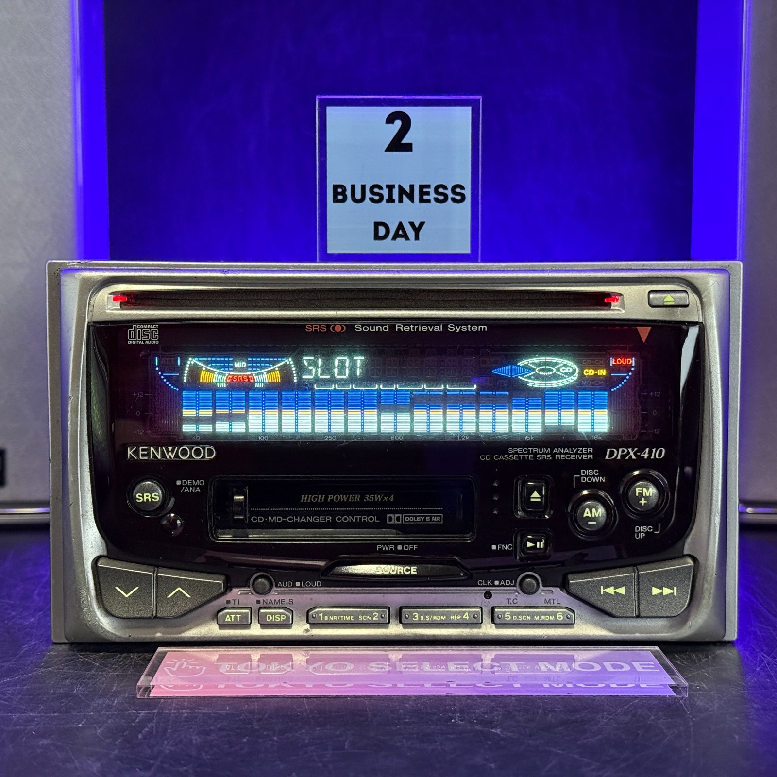 KENWOOD DPX-410 Car Audio CD Cassette Player 2DIN 1998 JDM SRS Tested In Stock