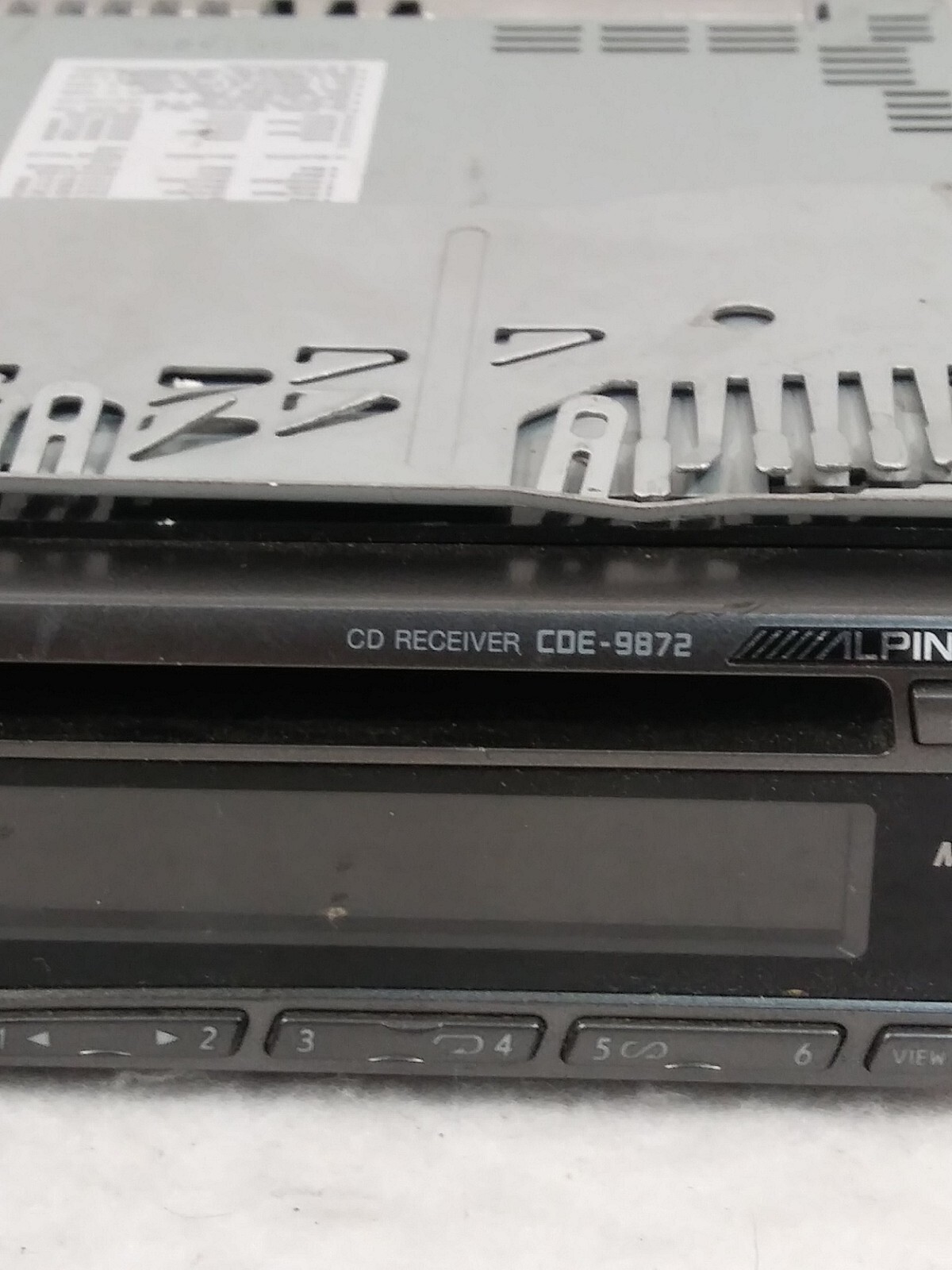 Alpine car stereo CDE-9872 Cd Player Receiver Parts Only Untested No Harness