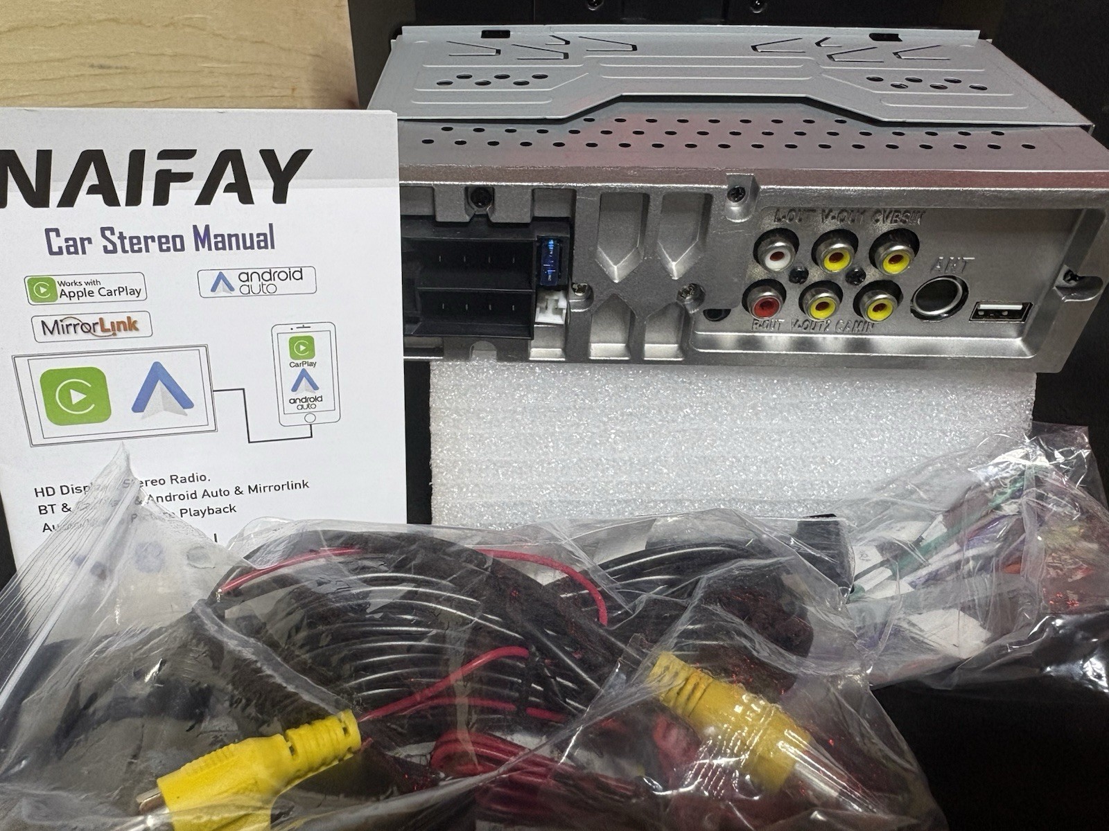 Naifay 9 Inch Car Stereo Single Din Radio with Apple Carplay & Android Auto
