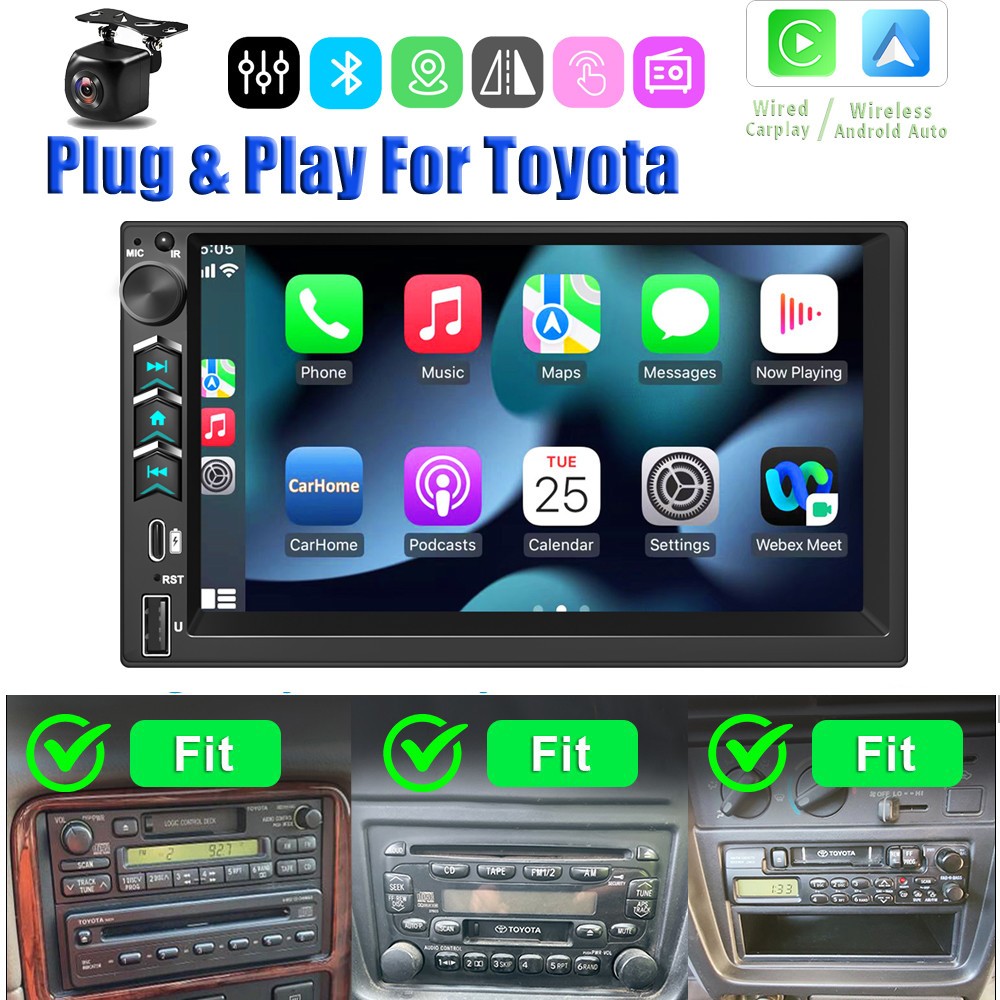 For Toyota 1999 2000 2001 2002 Sequoia Apple Carplay GPS Car Stereo Radio Unit