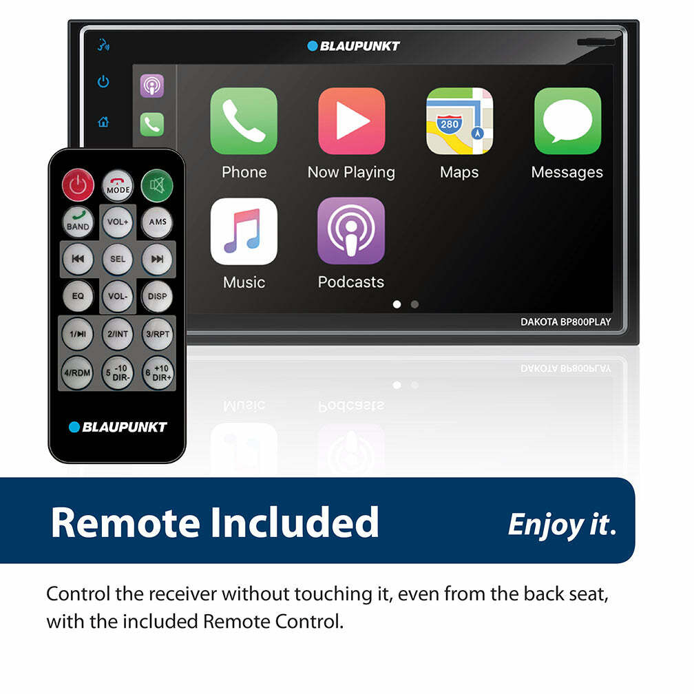 Blaupunkt BP800PLAY 6.8 Double DIN MECHLESS Fixed Face Touchscreen Receiver