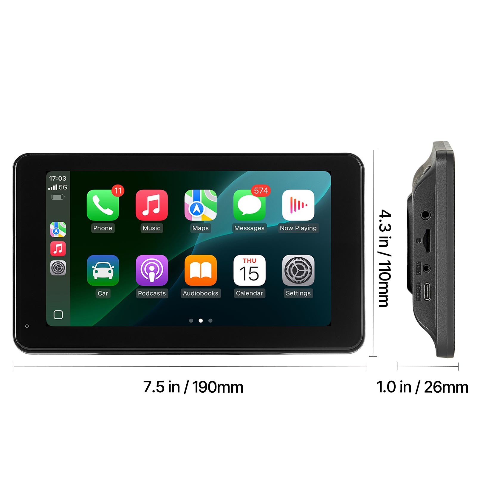 Uimoso 7-Inch Touchscreen Car Stereo with CarPlay, Android Auto & Backup Camera