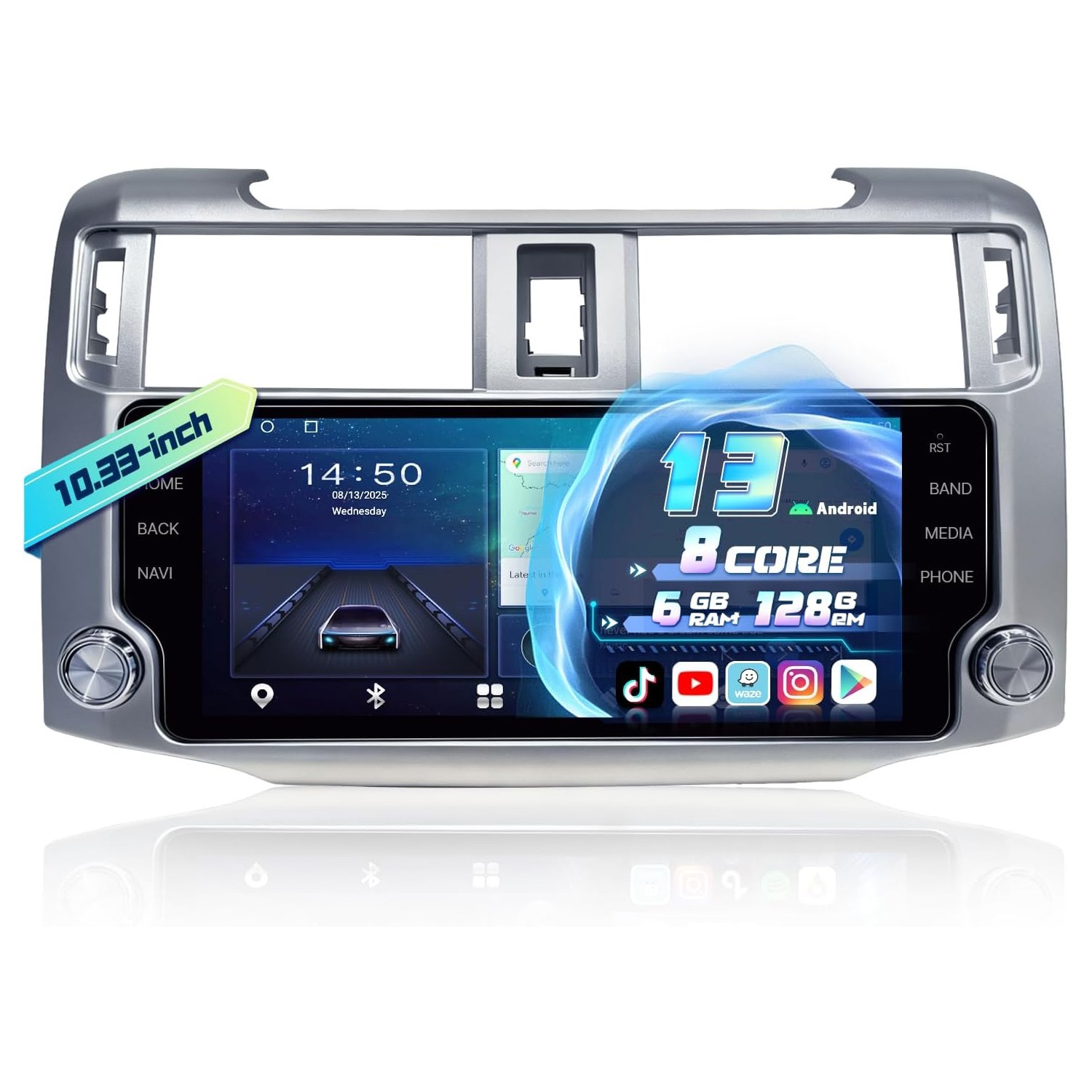 10.33” For 2010-2019 Toyota 4runner Car Stereo Radio Android 13 Carplay FM 128GB