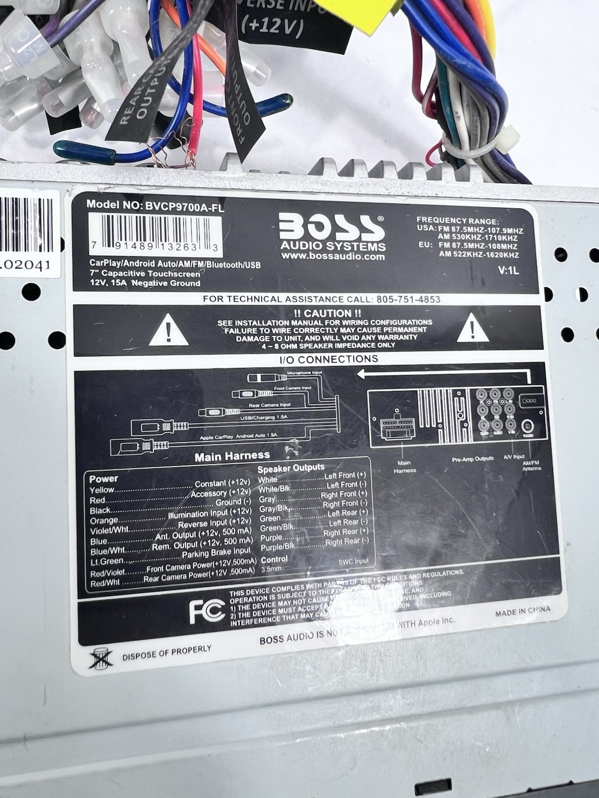 Boss Audio Systems BVCP9700A-FL Touchscreen And Receiver