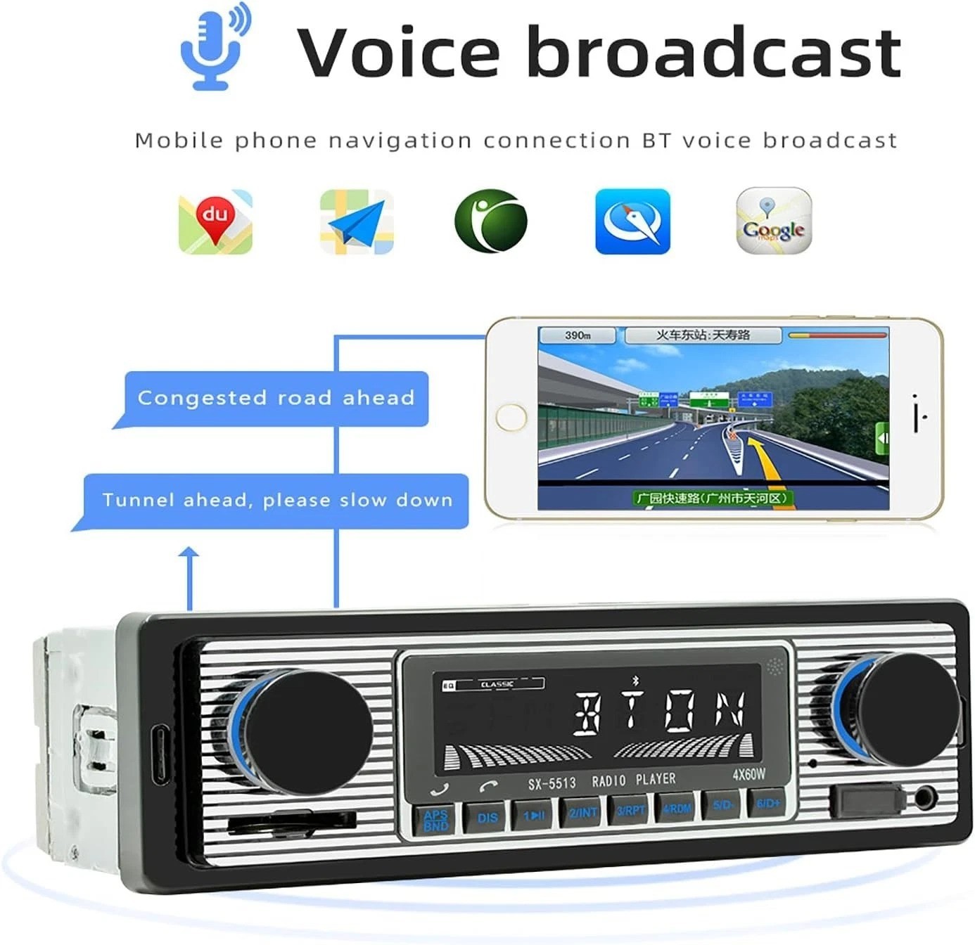 Classic Single Din Car Radio with Bluetooth, Car Stereo FM Radio Receiver, Ha…