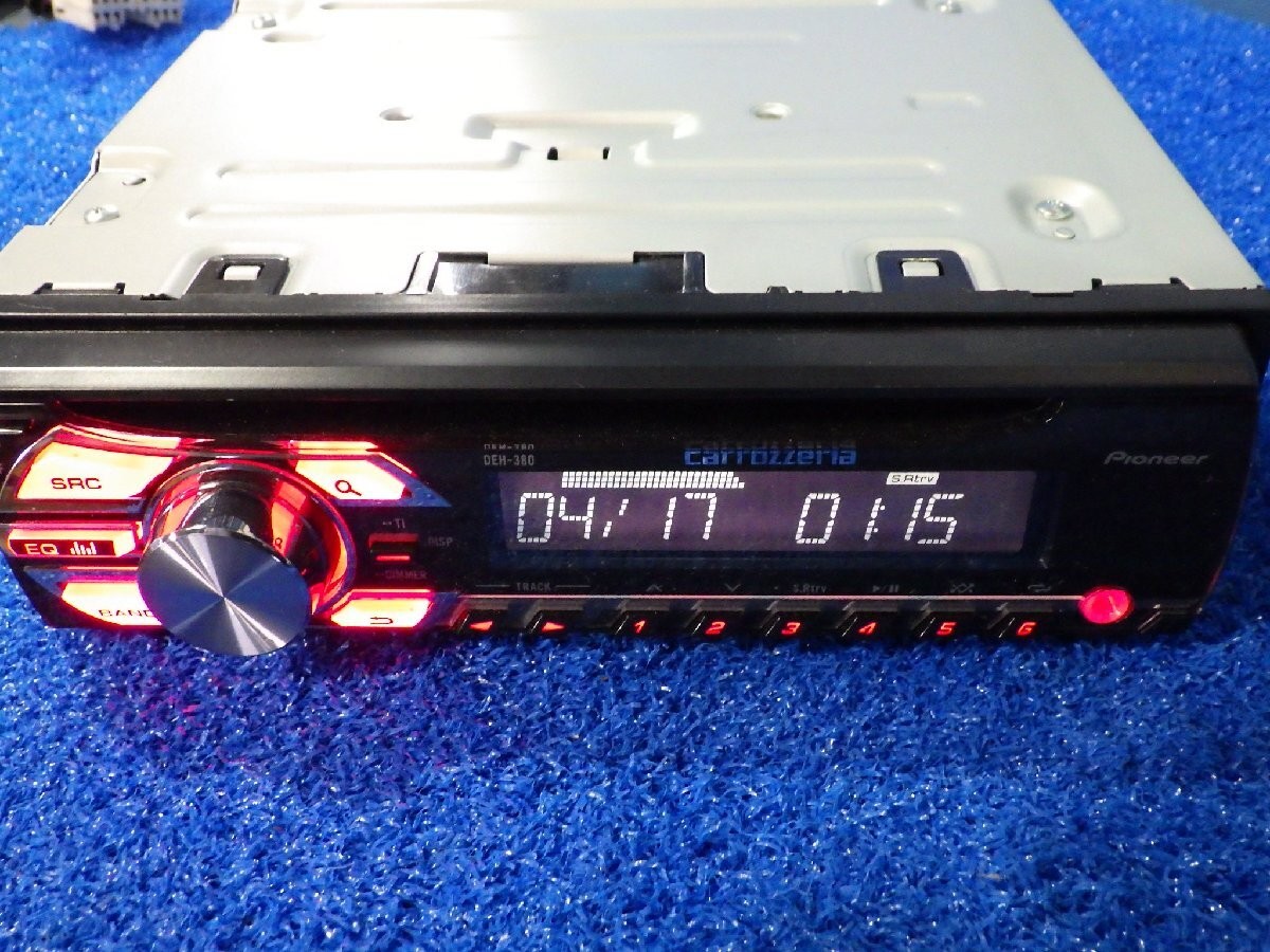 Pioneer DEH-380 Black 1DIN CD Player Harness Excellent JAPAN