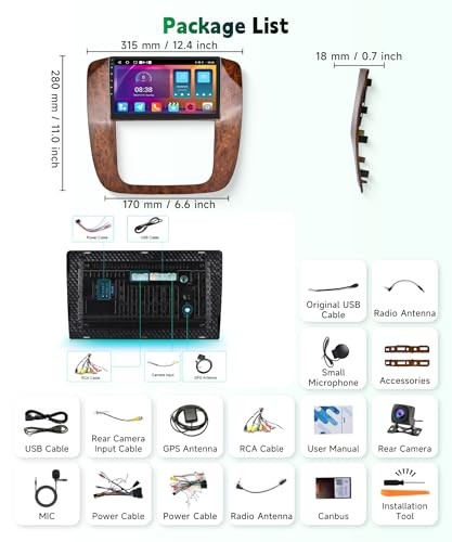 2G+64G Car Radio for GMC Yukon Tahoe Suburban Chevy Silverado 2007-2013