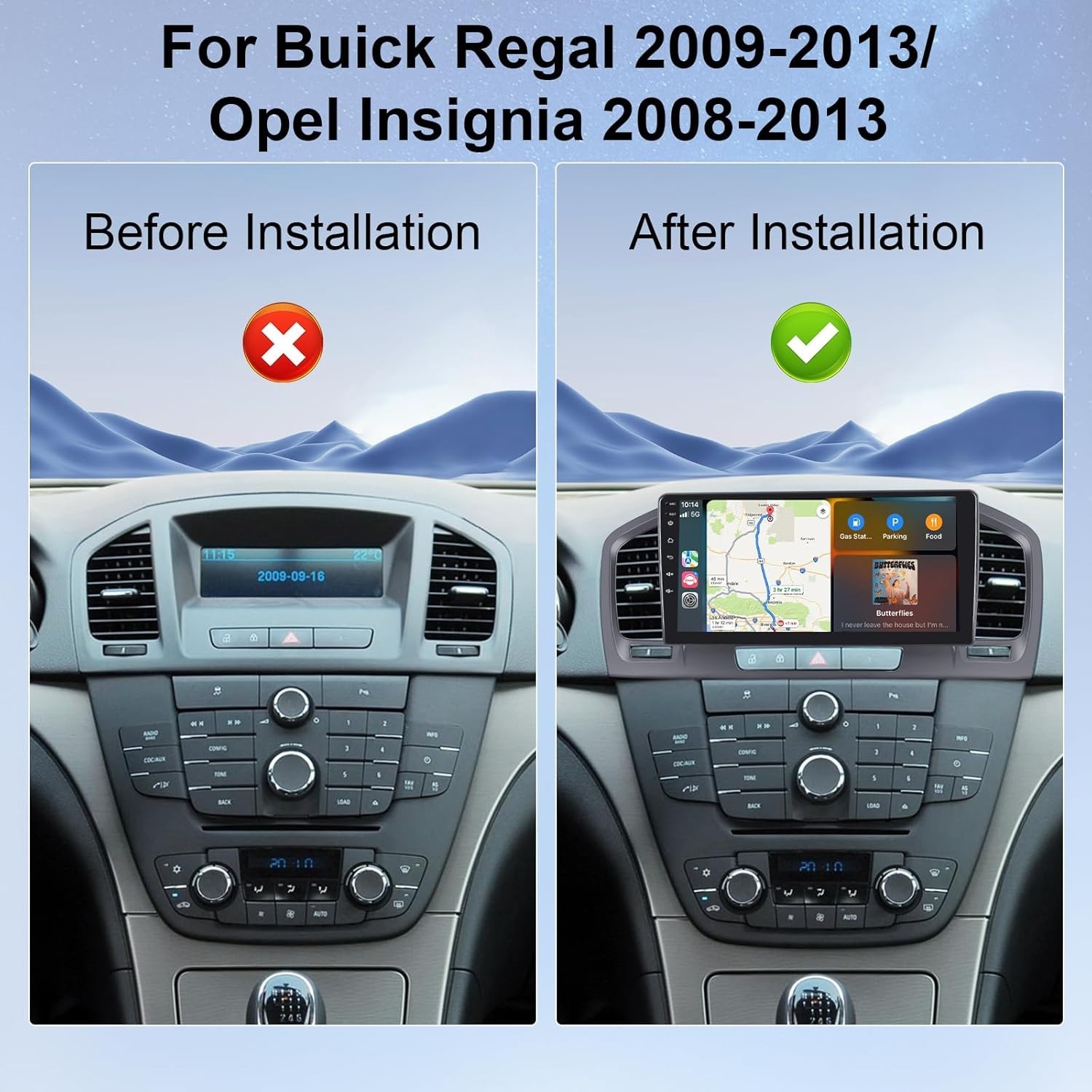 4G+64G Car Radio for Buick Regal 2009-2013/Opel Insignia 2008-2013 CarPlay
