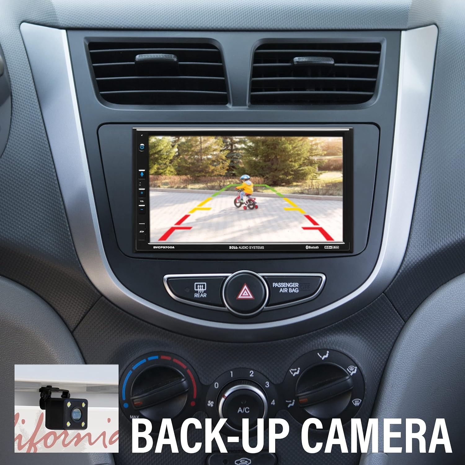 BOSS Audio 7in Double Din Car Stereo Apple CarPlay