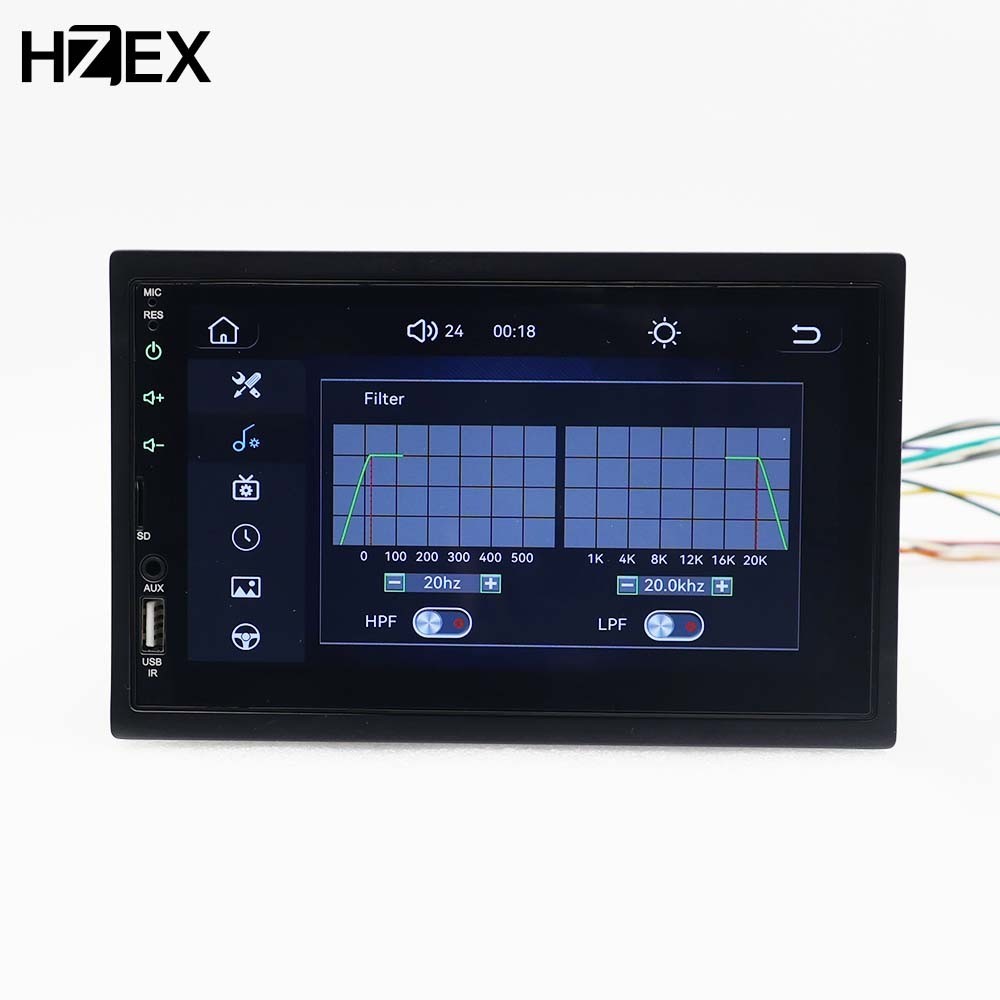 HZX-7CPA 7 Inch Double Din Car Stereo with Wireless Apple CarPlay & Android Auto