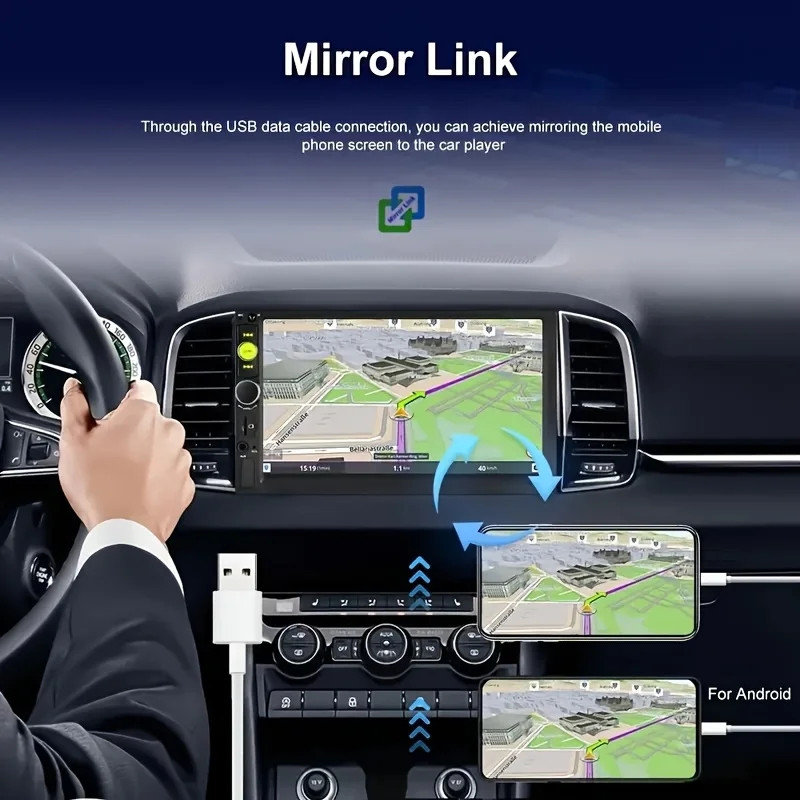 7″ 2DIN Car Stereo Radio Carplay Touch Screen BT FM USB AUX MP5 Player + Camera,
