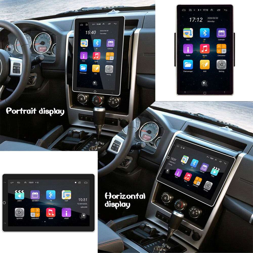 10.1″ Android 12 Carplay Car Stereo Radio GPS Universal 2Din Rotatable Player BT
