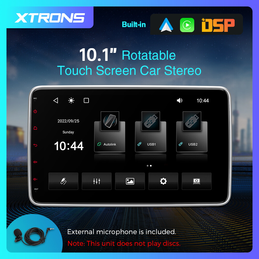 10.1” Double 2DIN Rotatable QLED TouchScreen Car Stereo Radio Bluetooth RCA DSP
