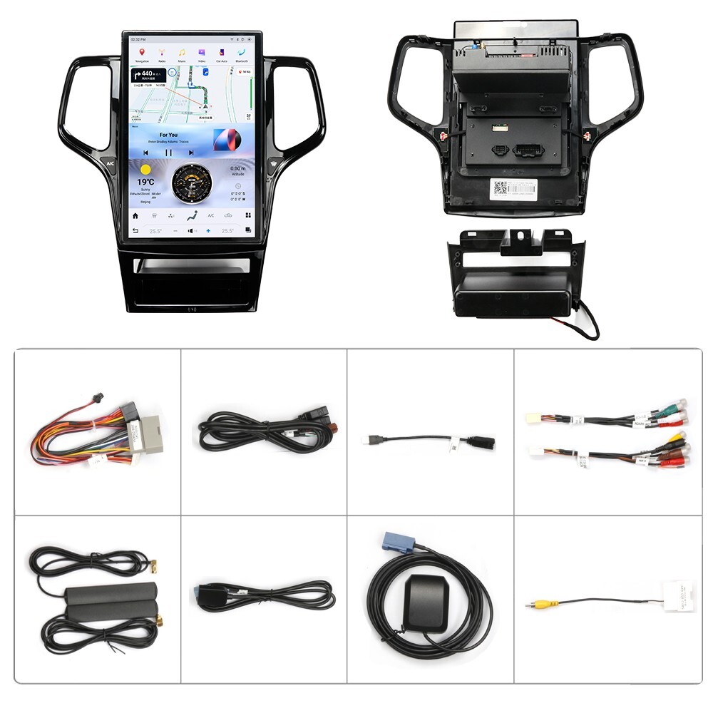 Android 13 Car Radio For Jeep Grand Cherokee 2014+ Black Carplay GPS Navi Screen