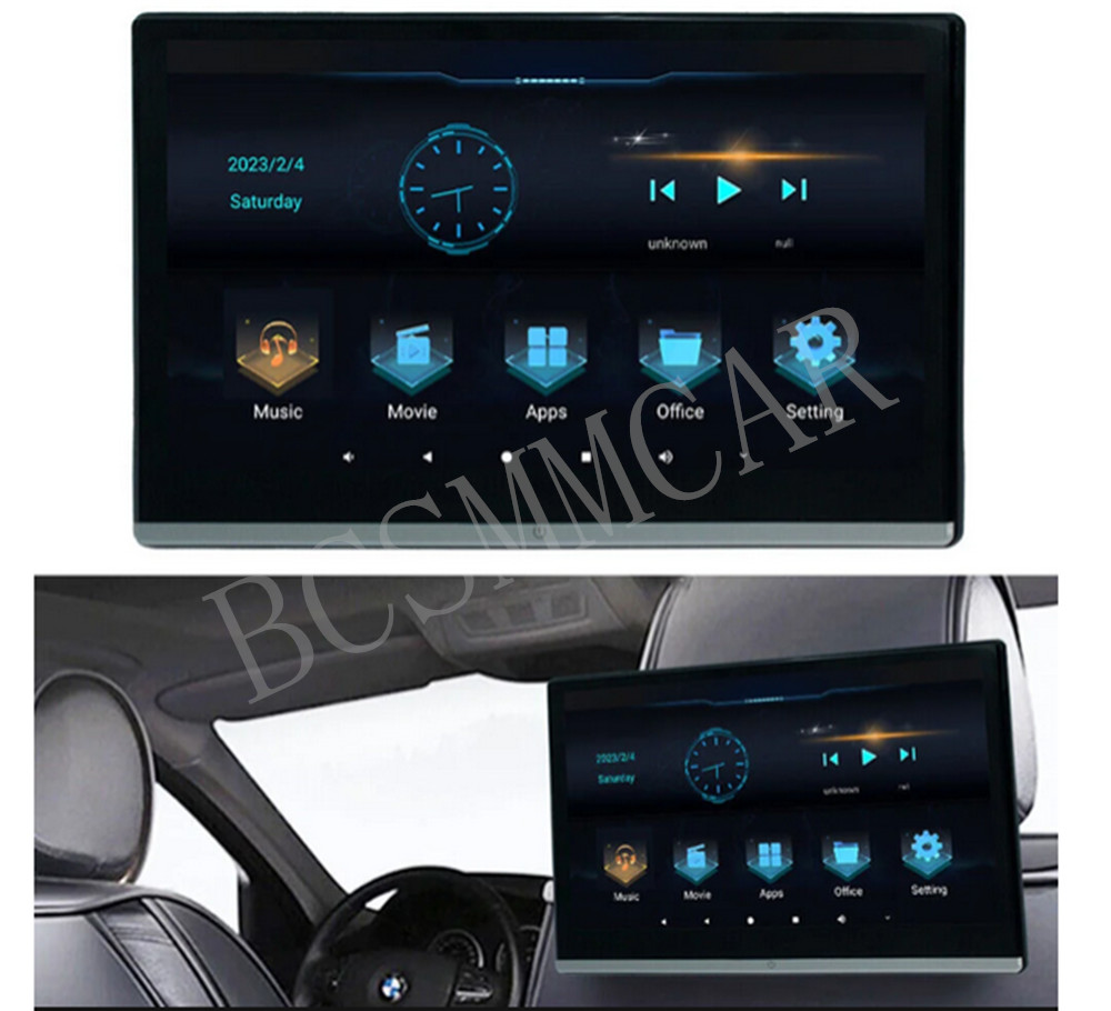 Dual HMDI Car Headrest Monitor Rear Seat Entertainment TV Video Music Player