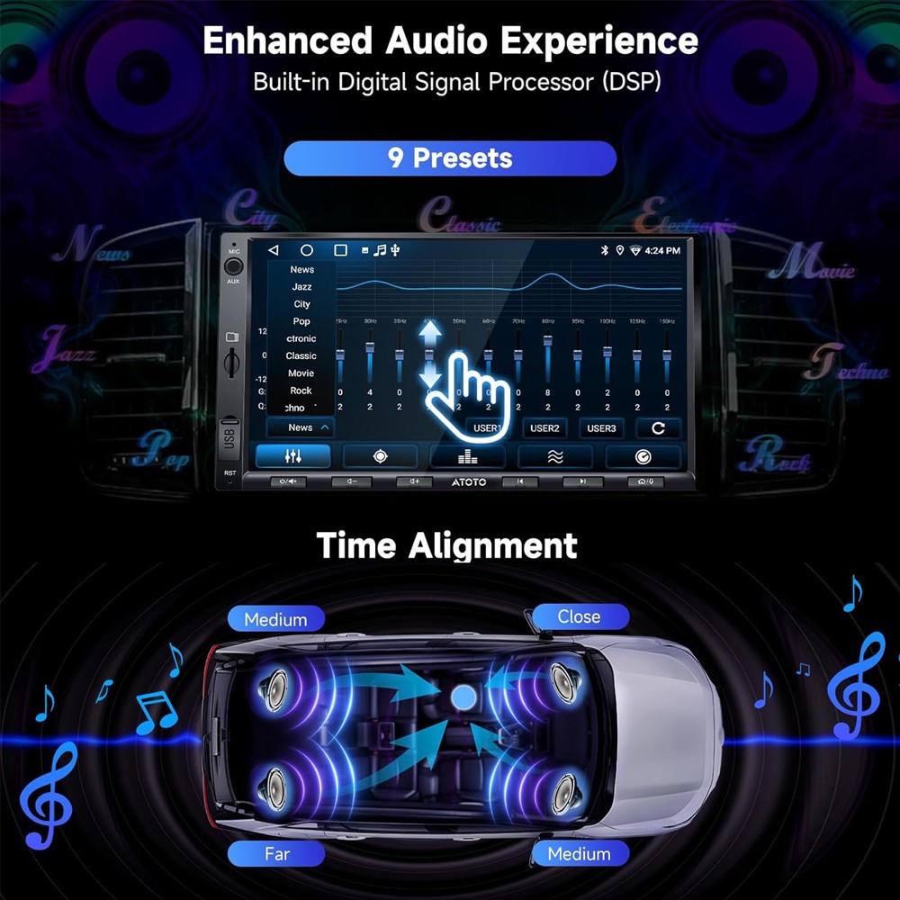 ATOTO A6 PF 7in Car Stereo 2Din in Dash Navigation Android Auto/Wireless CarPlay