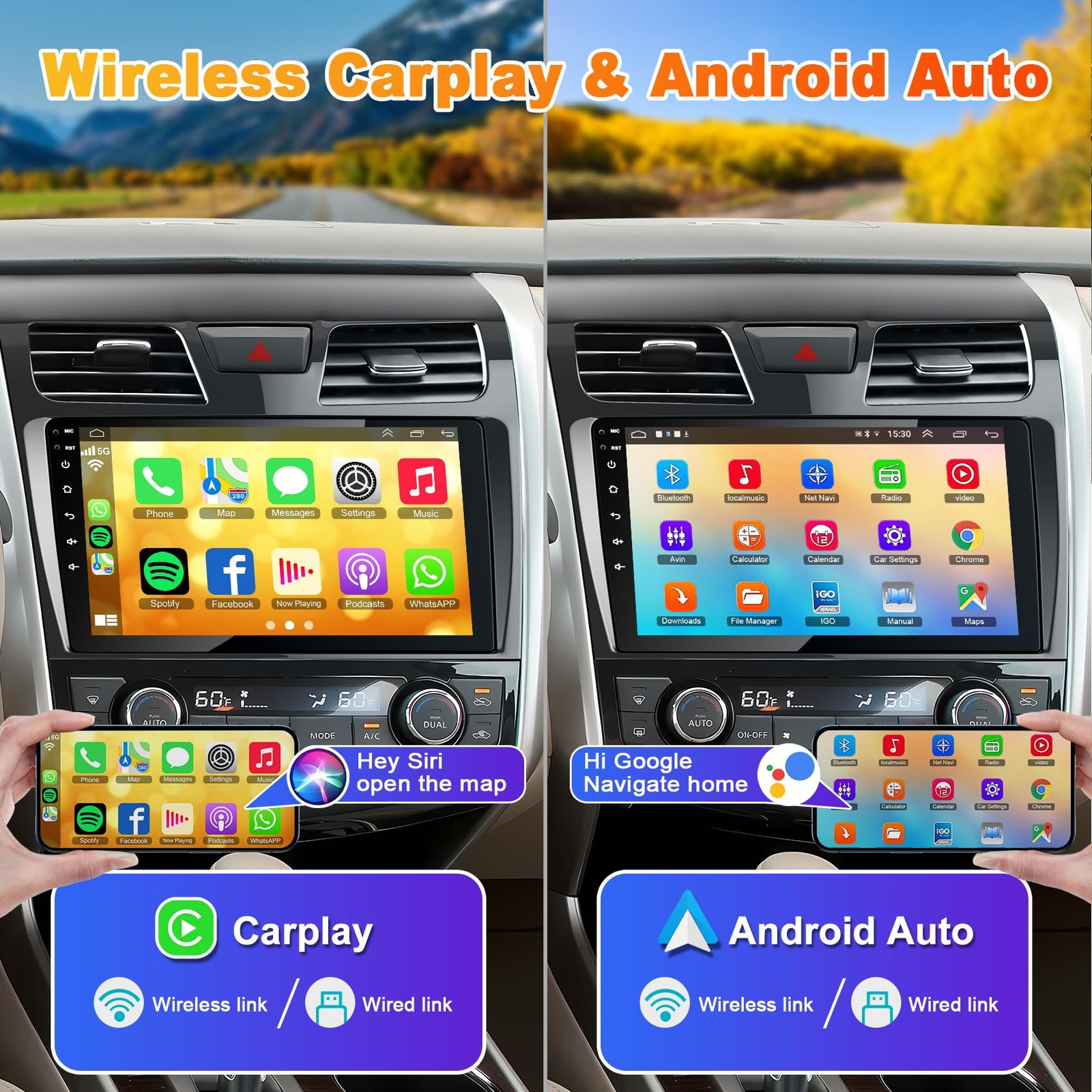 4Core 2GB+64GB Android 13.0 Car Stereo Radio Carplay For 2013-2018 Nissan Altima