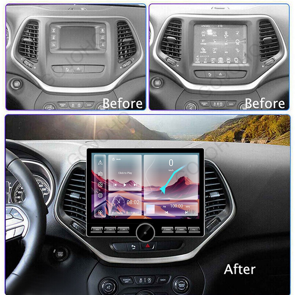 Android 15 For Jeep Cherokee KL 2015-2018 4+64GB Car Stereo Radio Carplay GPS