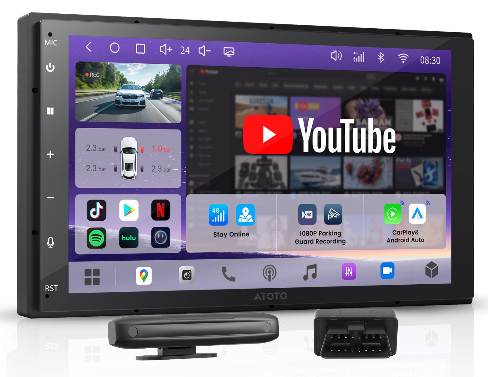 ATOTO Android Double Din Car Stereo 7″ CarPlay&Android Auto W/OBD Diag Scanner