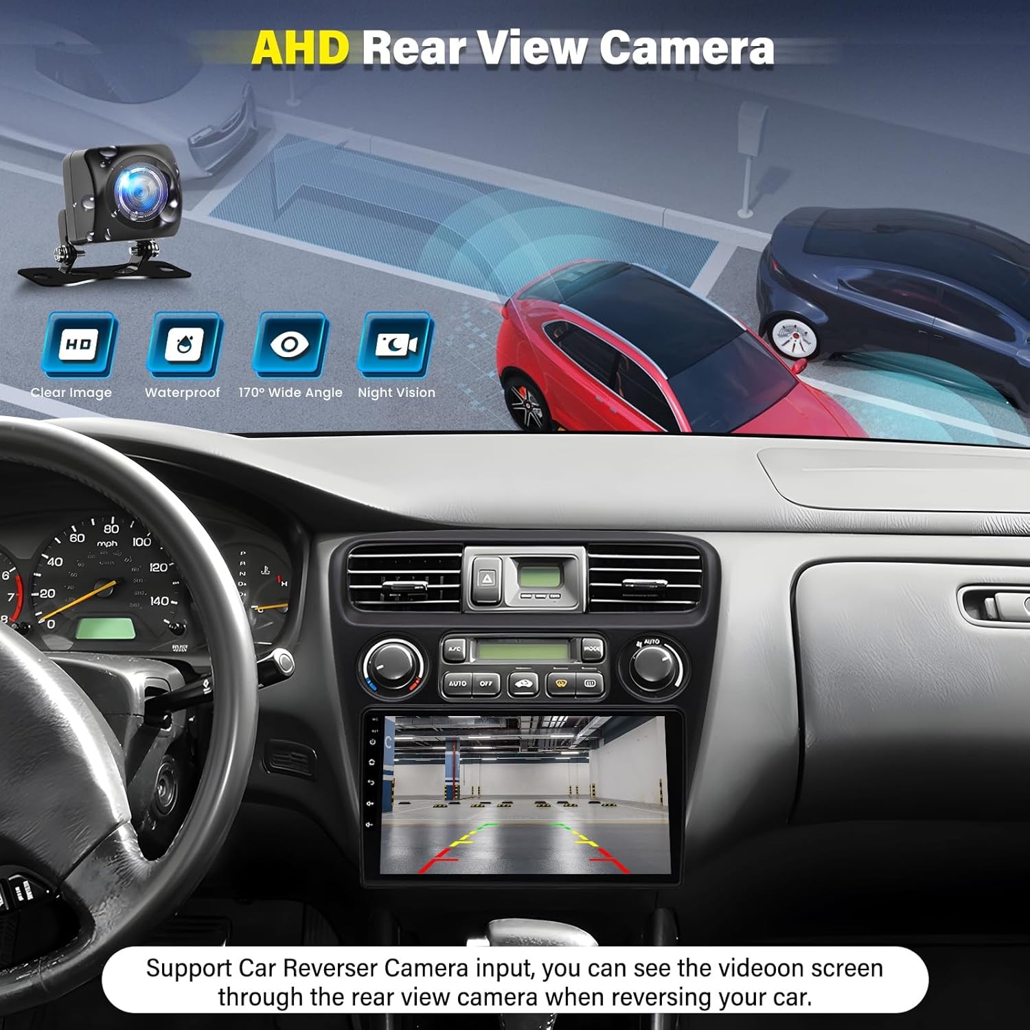 9″ Android 13 Double Din Car Stereo w/Carplay Android Auto for Honda Accord 6th