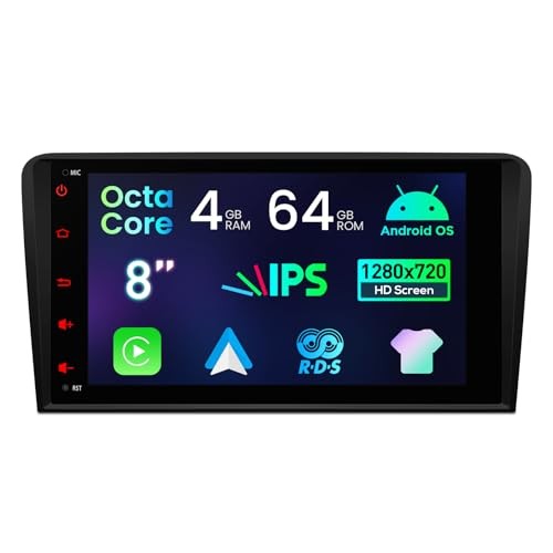 Android 14 Car Stereo for Audi A3 S3 RS3, 8 Inch IPS Touch Screen Car Radio