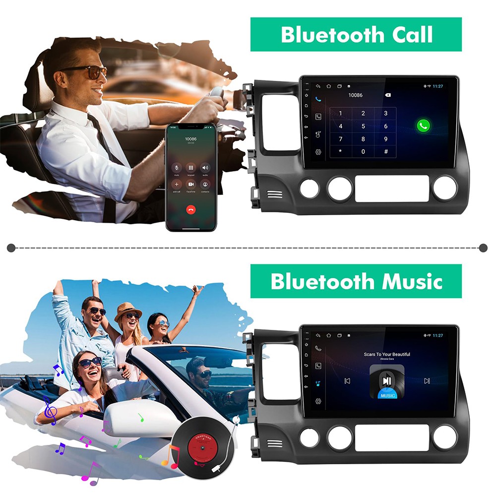 10.1 Inch For Honda Civic 2006-2011 Carplay Android 13 Radio 2 din MP5 Player