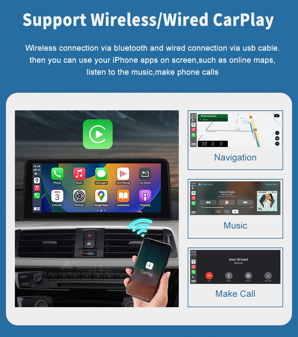 CarPlay Linux Touch Screen For BMW 3 4 Serie F30 F31 F32 F33 F34 F36 2012-2016