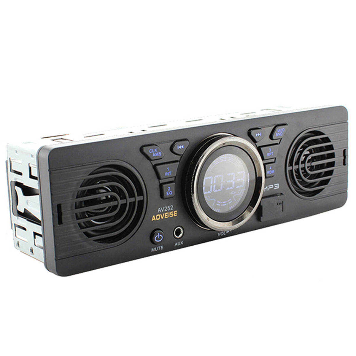 1 Din Car MP3 Player Radio Bluetooth USB AUX In-Dash Receiver Built-in Speaker
