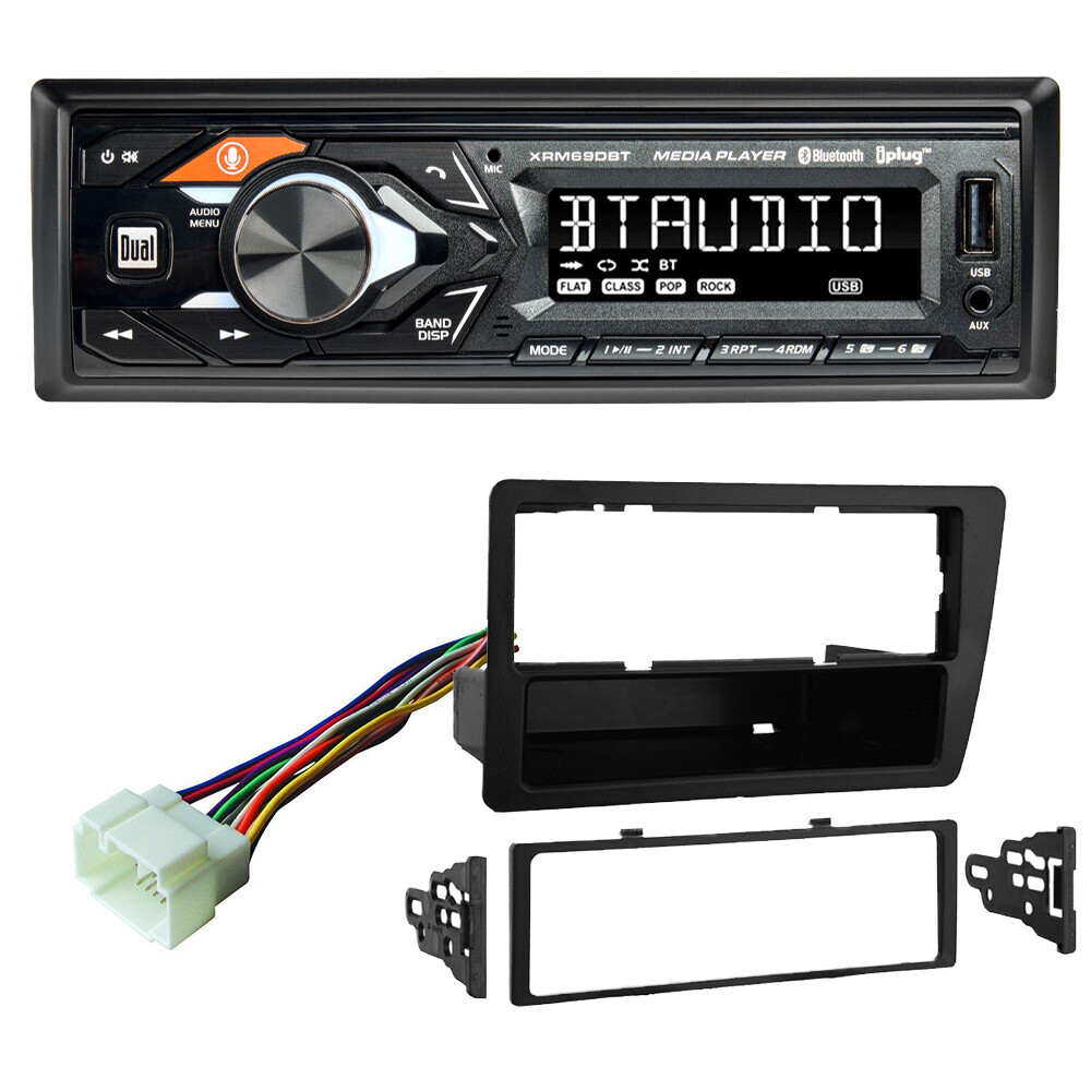 XRM69DBT Car Stereo & install kit+front/rear speakers for 2001-2005 Honda Civic