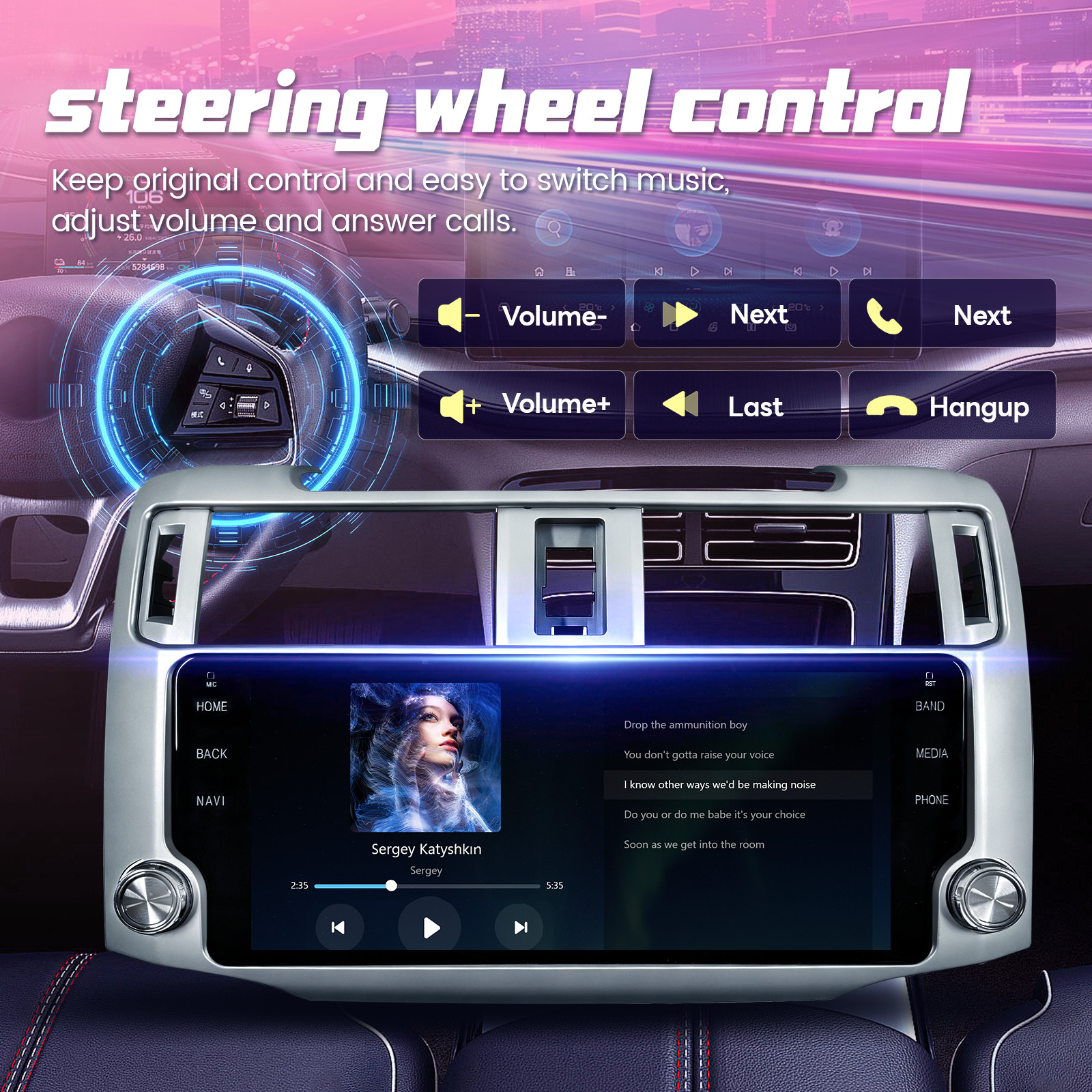 10.33″ Carplay For Toyota 4runner 2010-2019 Car Upgrades Stereo GPS Radio 4+32G