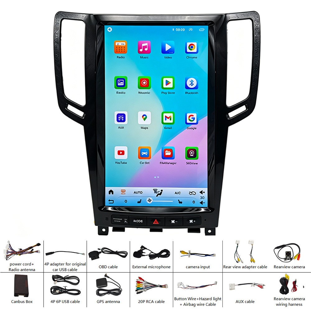 13.8″ For Infiniti G25 G35 G37 2003-2015 Car Radio Player Stereo Gps Navig 64GB