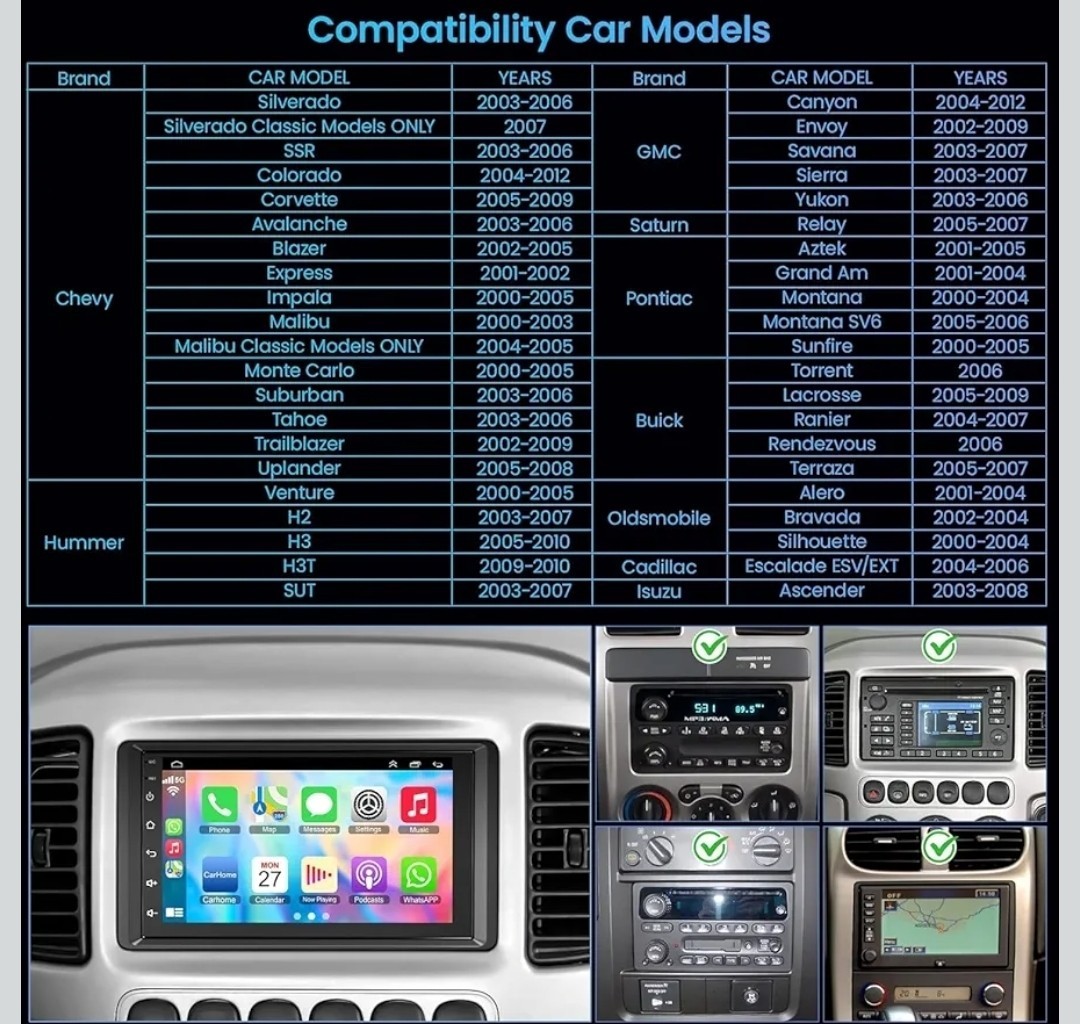 (4+64GB) Android 15 Car Radio for 2003-2006 Chevrolet Chevy Silverado Impala …