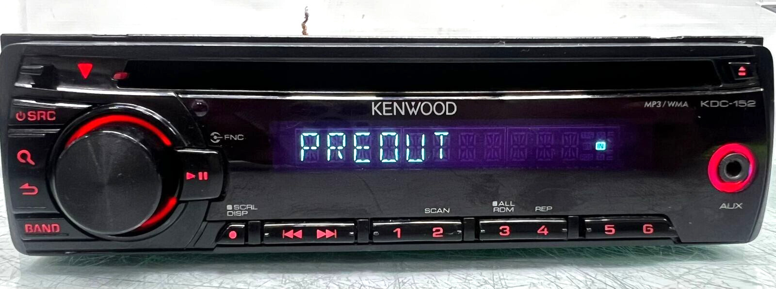 Kenwood CD player In Dash Receiver KDC-152 CD Player MP3 single din Bass Boost