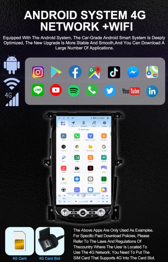 14.5″ Android Car Radio Stereo Carplay GPS Navigation For Nissan 370Z 2005-2019
