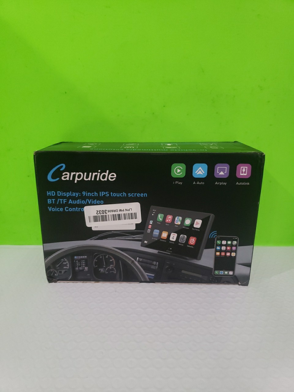 CARPURIDE C98 Wireless 9’’ Apple Carplay Android Auto GPS Navigation C Open Box