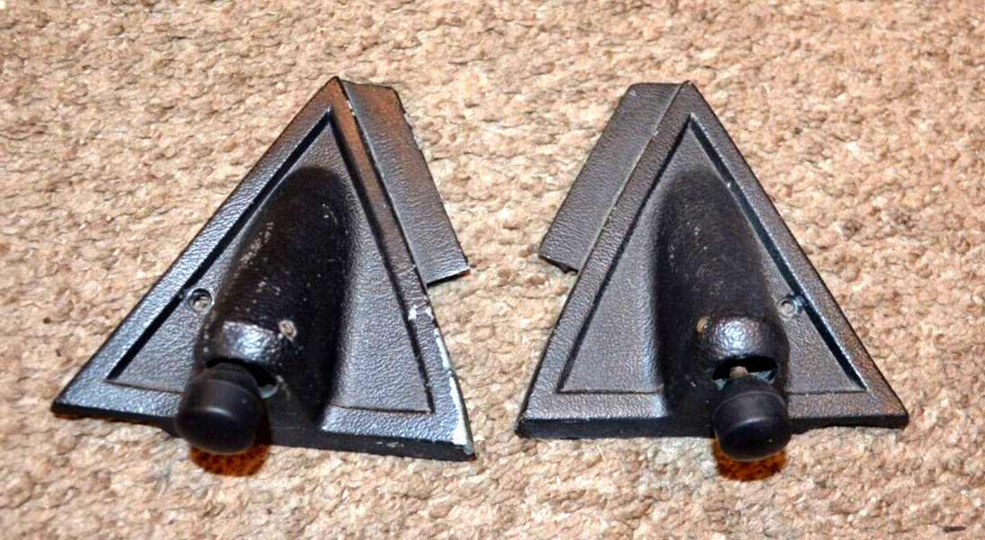 1979-1986 FORD MUSTANG GT MIRROR COVERS BOLT CAPS TRIM BEZEL PAIR LEVERS