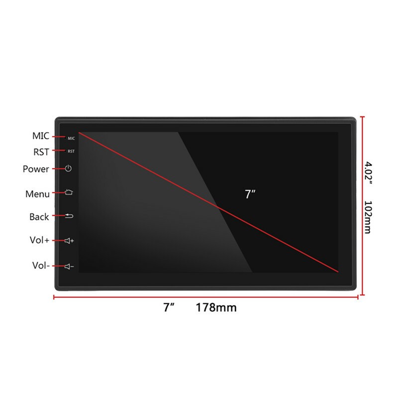7″ Double 2 Din Car MP5 Player Bluetooth Touch Screen Stereo Radio Audio Mrrior;