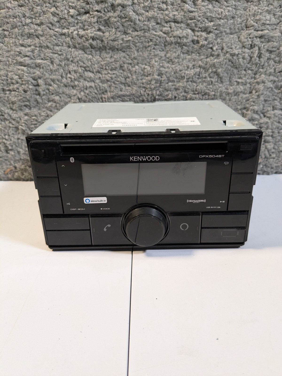 Kenwood DPX504BT Dual DIN CD AM FM Receiver Radio Bluetooth Alexa Untested